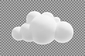 istock Vector 3d cloud on transparent background 1388414758