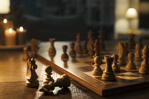 istock Chess game at home and room interior 1388415714