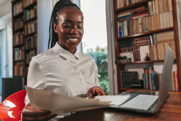 istock Woman working at home 1388417321