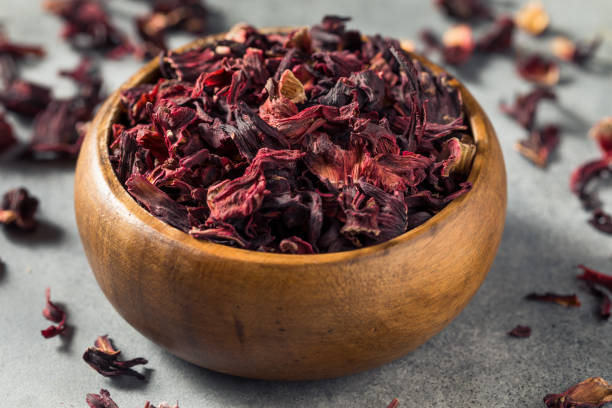istock Raw Red Organic Dried Hibiscus Flower Tea 1388417495