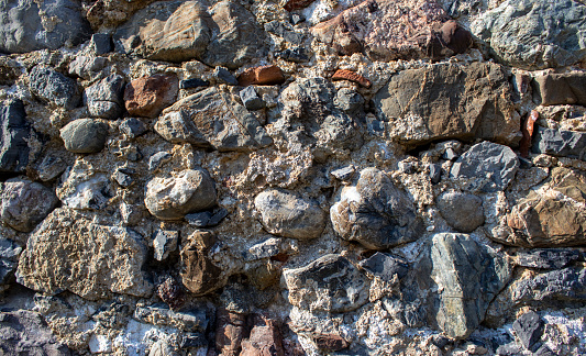 Gran textura de pared de piedra. Textura de un antiguo muro de piedra. Textura de primer plano. Antecedentes de NAbstract. photo
