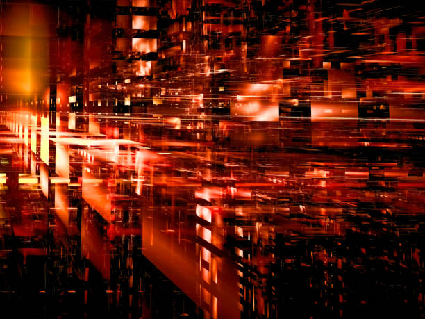 istock Science ficiton background with light effects - abstract 3d illustration 1388436459