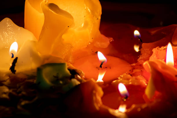 istock Close-up of several candles consuming 1388439422