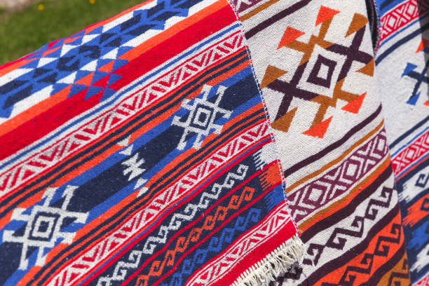 istock Woolen rugs with traditional oriental ornaments 1388439556