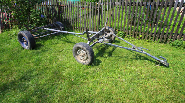 istock old metal carriage for tractor transportation 1388444875