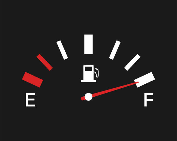 wskaźnik poziomu paliwa. ilustracja wektorowa - gas gauge full empty stock illustrations