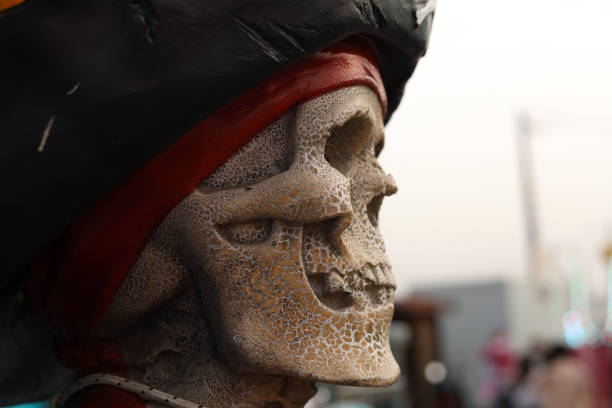 Spooky Mysterious Caribbean Head Sea Pirate Captain