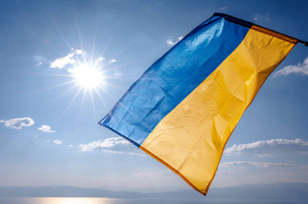 istock National flag of Ukraine 1388472316