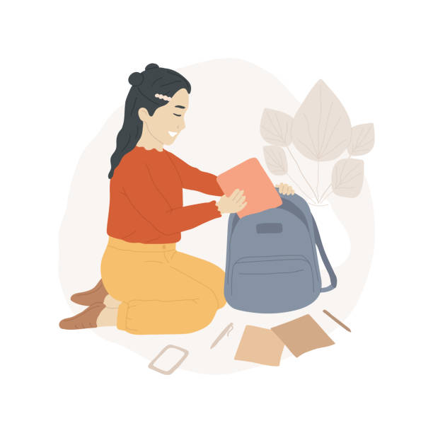 Pack A Backpack Isolated Cartoon Vector Illustration Stock Illustration -  Download Image Now - iStock