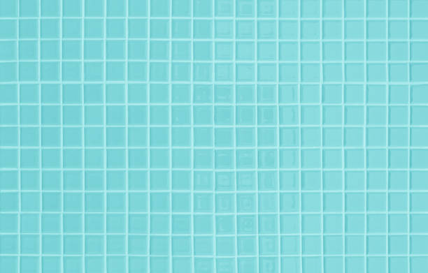 istock Blue pastel ceramic wall and floor tiles mosaic abstract background. Design geometric wallpaper texture decoration bedroom. Simple seamless pattern clean for backdrop advertising banner poster or web. 1388486787