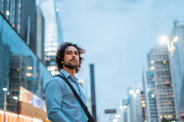 istock Businessman waiting for app car 1388489652