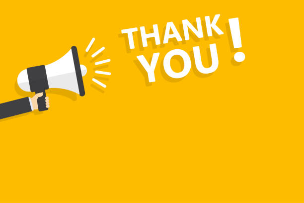 istock hand holding megaphone with thank you speech bubble banner vector with copy space for business, marketing, flyers, banners, presentations, and posters. illustration 1388495659