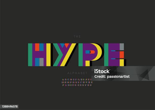 Hyp Letters Hype Alphabet Stock Illustration - Download Image Now - Abstract ...