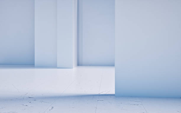 istock Abstract futuristic White Architecture Constructionbackground 1388499575