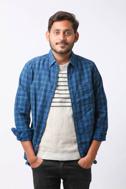 istock Young indian man giving expression on white background. 1388499988