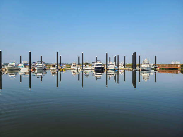 istock A yacht anchored by a beautiful river. 1388500707