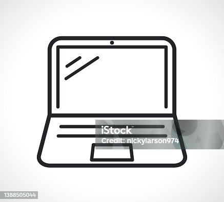 istock laptop or computer line icon 1388505044