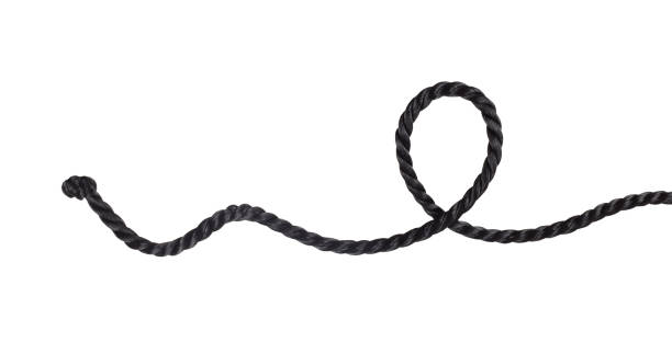 istock Black curled rope isolated 1388535386