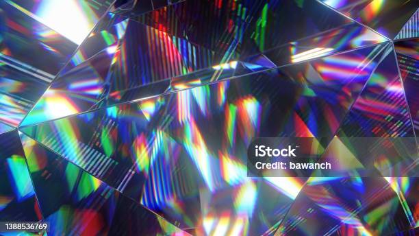 Diamond Facets Abstract Diffraction Background 3d Render Stock Photo ...