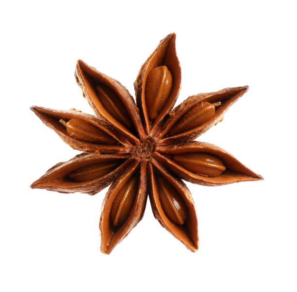 istock Dry anise star isolated on white. Mulled wine ingredient 1388537800