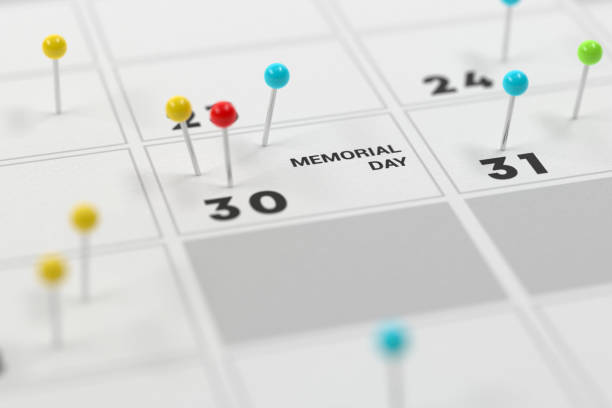 istock Memorial Day and Close Up Calendar 1388542320