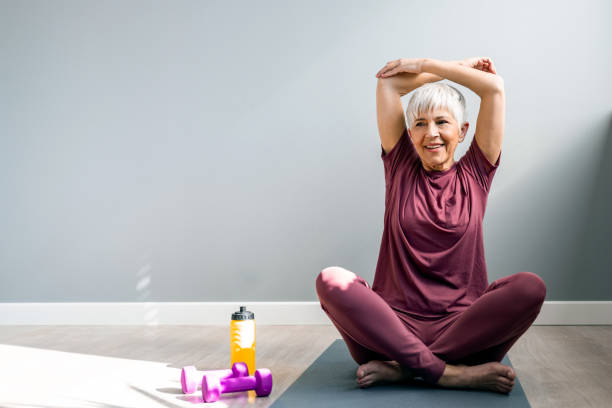 istock Doing arm stretches in morning 1388542501