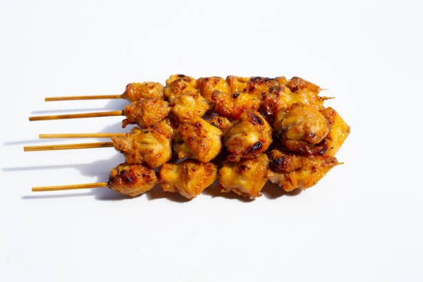 istock Chicken butt grilled on white background. 1388547153