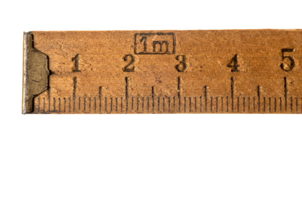 istock Wooden ruler isolated on white 1388547549