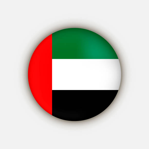 ilustrações, clipart, desenhos animados e ícones de país emirados árabes unidos. bandeira dos emirados árabes unidos. ilustração vetorial. - united arab emirates flag united arab emirates flag interface icons