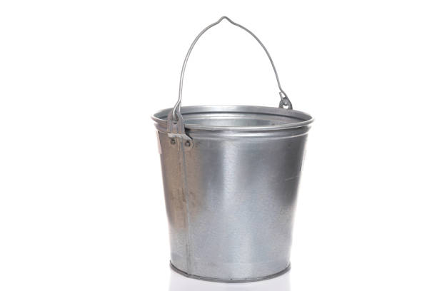 istock metal galvanized stainless steel bucket with a handle on a white isolated background 1388551622
