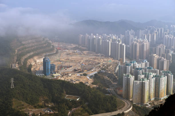 istock Construction site in Kowloon peninsula, Hong Kong 1388560161