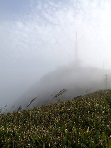 Foggy sky on Kowloon Peak (Fei Ngo Shan), a mountain height 602 mt located in New Kowloon, Hong Kong.