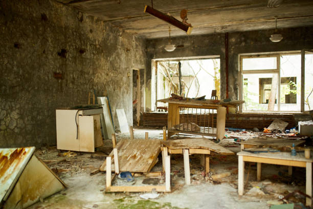 istock Broken, destroyd, abandoned kindergarten in Chernobyl Exclusion Zone 1388562286