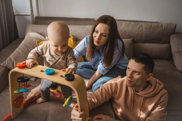 istock Young family at home 1388564526