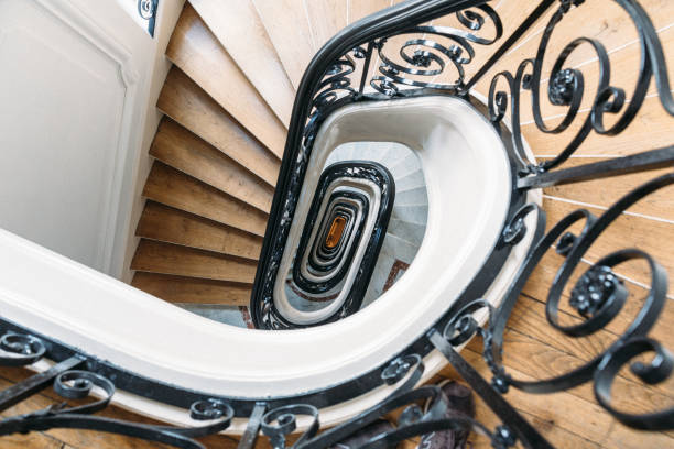 istock Wooden staircase in Paris 1388564801
