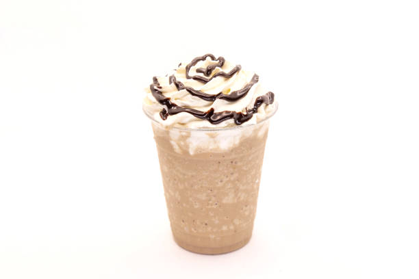 istock Chocolate milk shake whipped cream with syrup drizzled on top. 1388569845