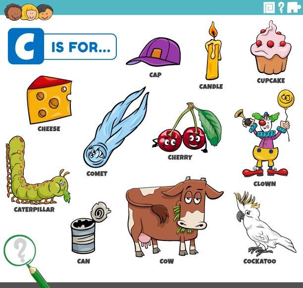 40+ Many Words Begin With Letter C Illustrations, Royalty-Free Vector ...