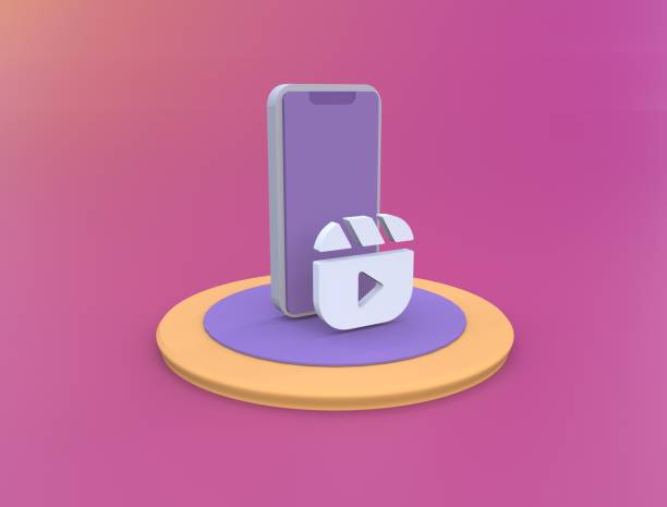 Instagram Reels in Mobile Reels Icon 3d render illustration Image
