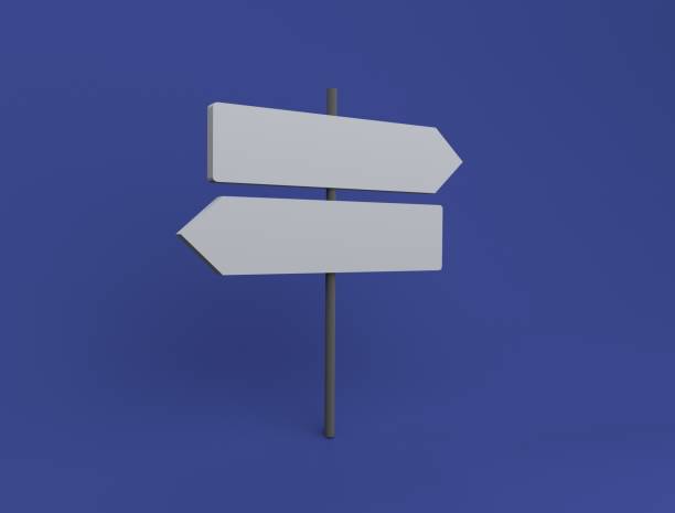 istock direction sign board Image 3d directions sign on Blue Background 3d render illustration 3D illustration 1388581050