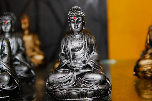 statue of buddha in the shop for sale in India, meditation buddha statue .