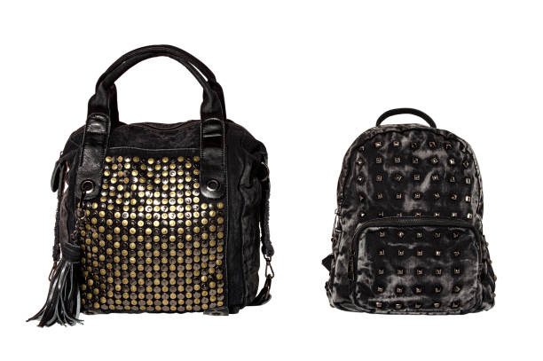 istock Fashionable bags isolated on white background 1388582228