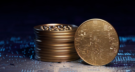 Crypto Whale Bitcoin Criptomoneda Gran Inversor Holding Coin Asset photo