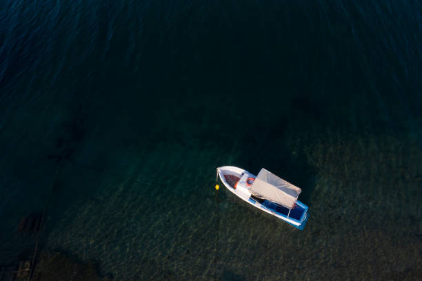 istock sea and boat view from the top 1388599089