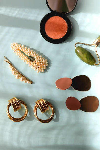 istock Beauty Products and Gold Accessories 1388600637