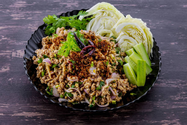 istock Spicy minced pork salad 1388601980