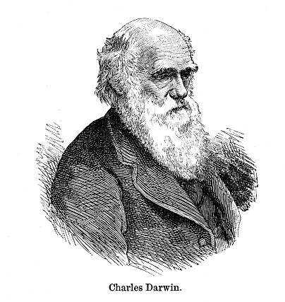 Charles Darwin from out-of-copyright 1898 book 