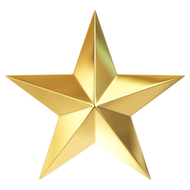 istock Golden Star Isolated On The White 1388610054