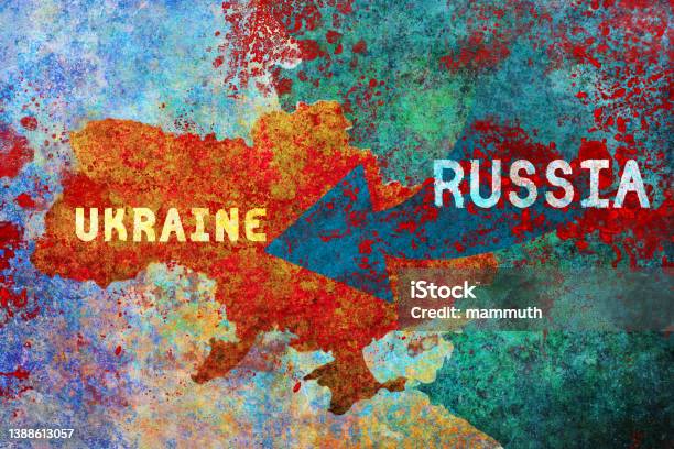 Russian Military Invasion Of Ukraine Stock Photo - Download Image Now - 2022 Russian Invasion of Ukraine, Map, Ukraine