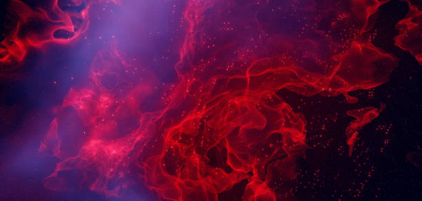 istock Creative Nebula In Cosmos Far Away flashy Gray Banner Background ,, 1388613151