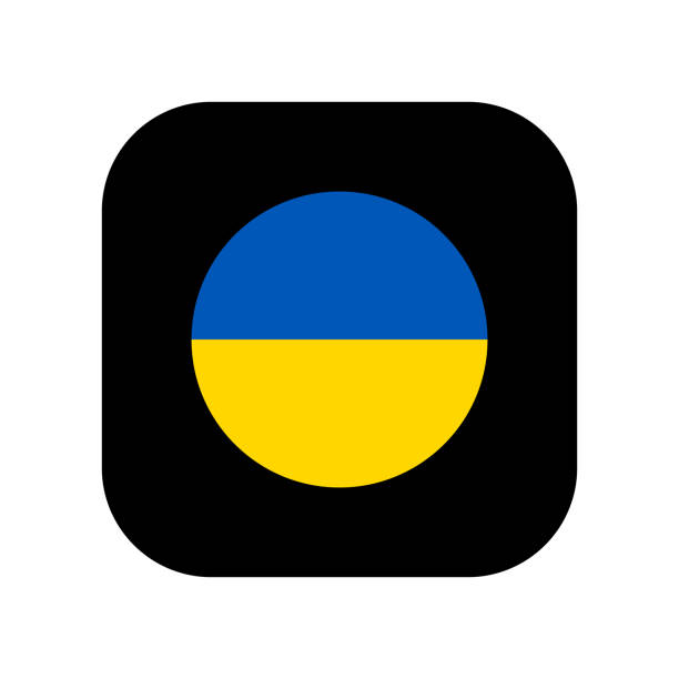 ilustrações de stock, clip art, desenhos animados e ícones de icon in blue and yellow colors of the flag of ukraine. - vector solitude spirituality contemporary